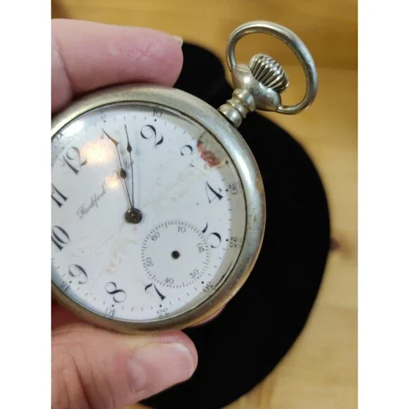 ANTIQUE 1906 ROCKFORD MODEL POCKET WATCH NOT Running/Condition Issues